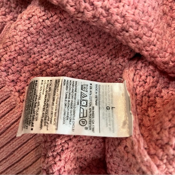 Old Navy Womens Cotton Blend Knit Crew Neck Pullover Sweater Pink L NWT - Picture 11 of 12
